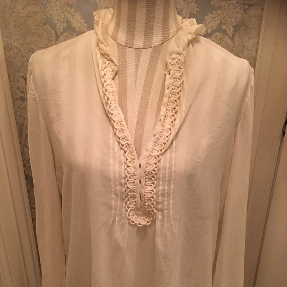 Elie Tahari Hook Front Blouse